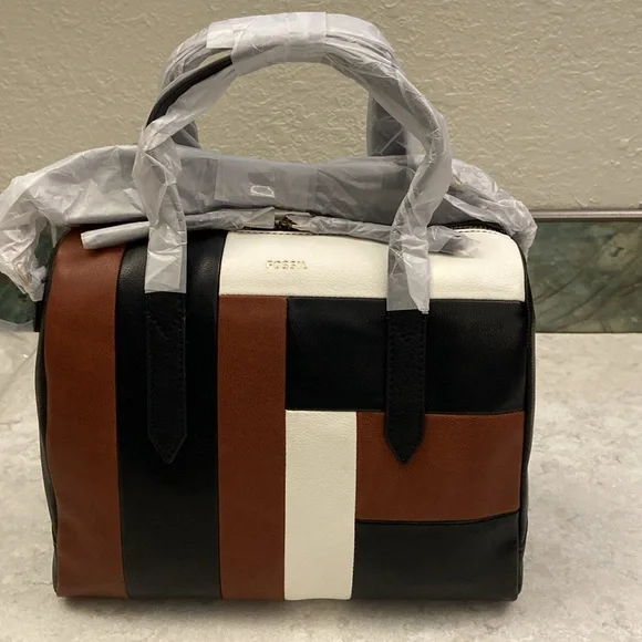 NWT Sydney Satchel in "Neutral Multi" by Fossil. Beautiful bag! - Picture 2 of 15